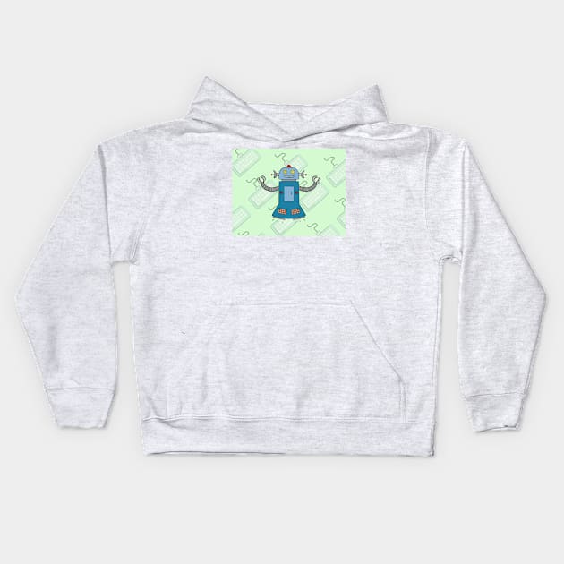 November Keyboard Robot Kids Hoodie by Soundtrack Alley